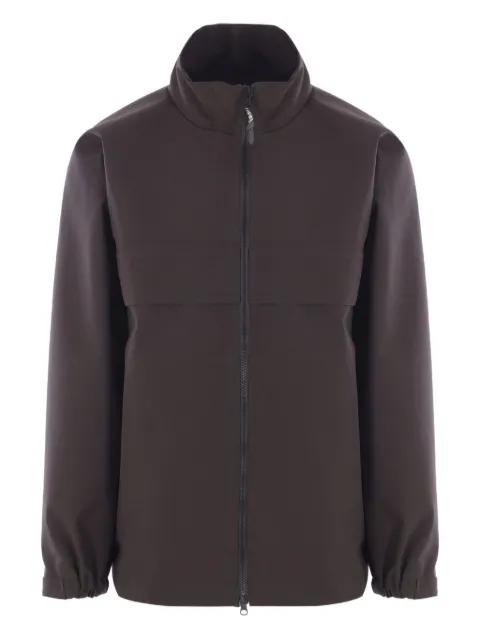 high-collar double-slider zip windbreaker by GR10K