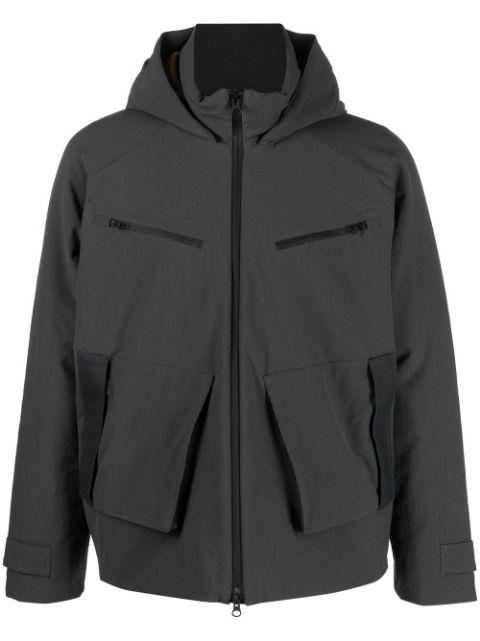 hoodied padded bomber jacket by GR10K
