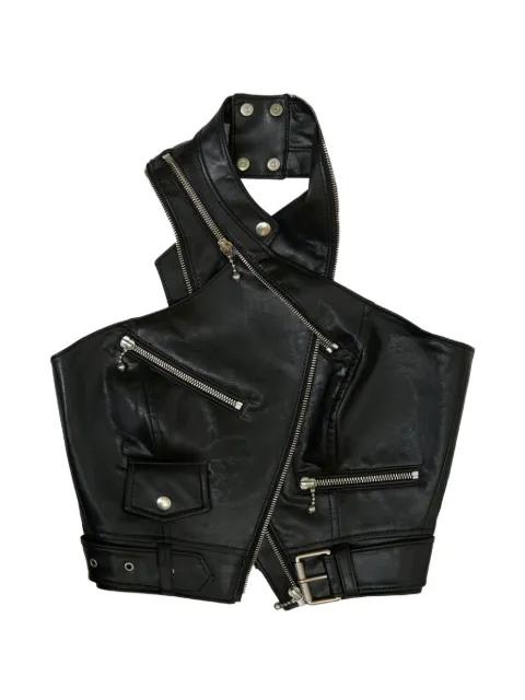 biker-style halterneck top by GRACE ELWOOD