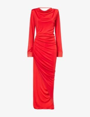 Gala Split Jersey Midi Dress by GRACE FAENA