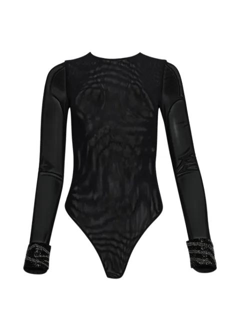 Zebra embellished bodysuit by GRACE FAENA