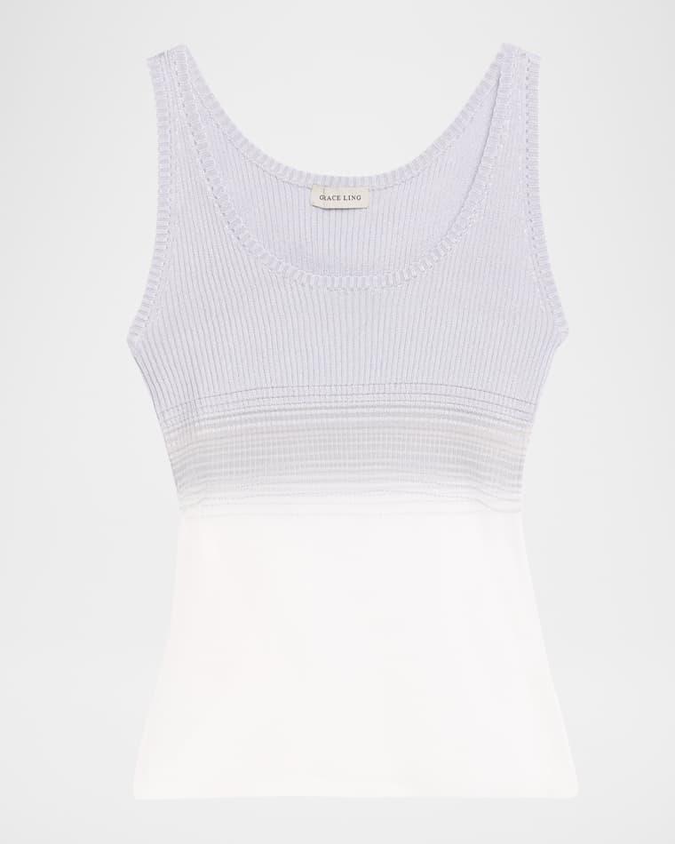 Evanescent Sheer Degrade Tank Top by GRACE LING