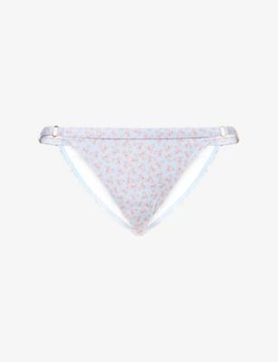 Bow-Print Side-Tie Bikini Bottoms by GRACEJACOB