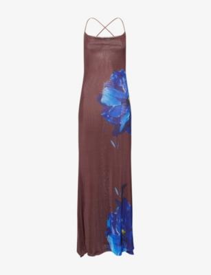 Sapphire Mesh Maxi Dress by GRACEJACOB
