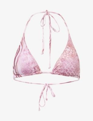 Tora Gold Palm Bikini Top by GRACEJACOB