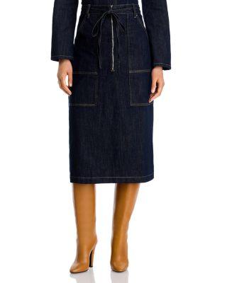 A Line Denim Skirt by GRACIA