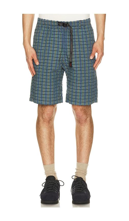 Gramicci O.G. G-Short Seersucker Plaid in Blue by GRAMICCI