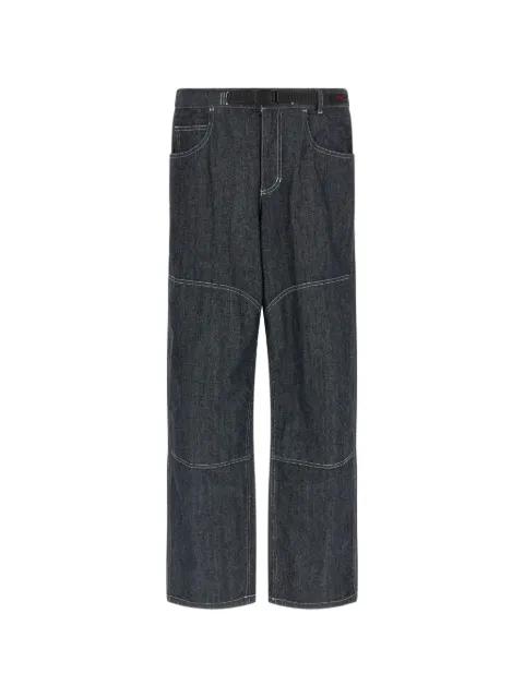 double-knee belt jeans by GRAMICCI