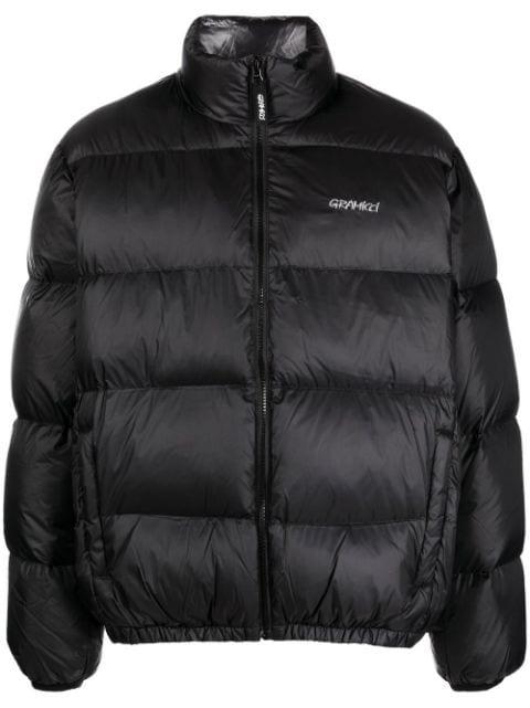 logo-embroidered down puffer jacket by GRAMICCI