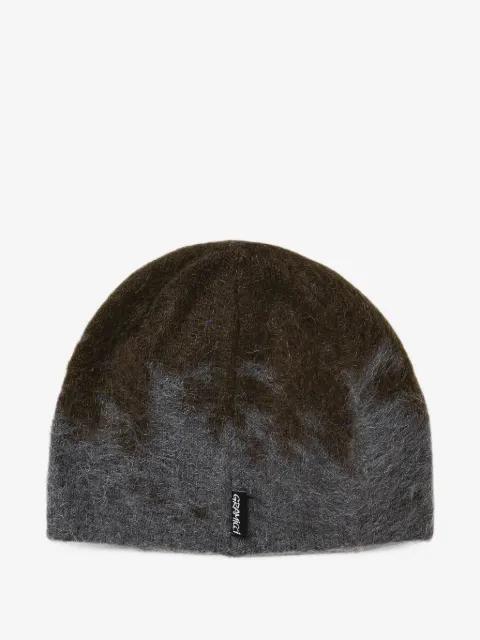 splatter-print mohair beanie hat by GRAMICCI