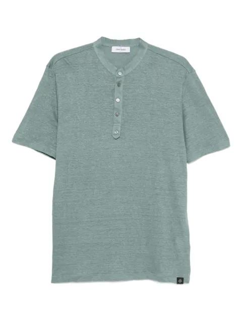 Henley-neck linen T-shirt by GRAN SASSO