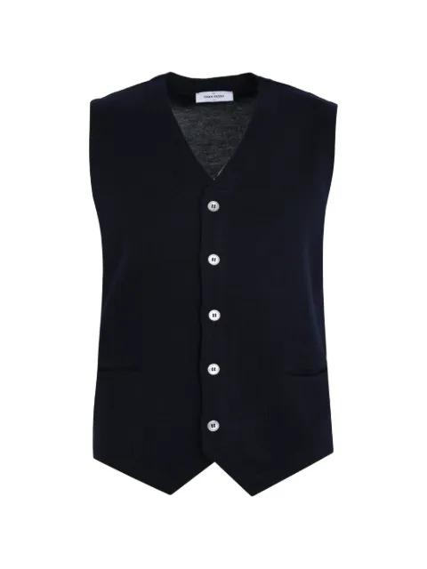 V-neck button vest by GRAN SASSO