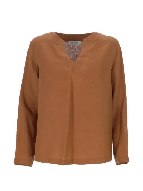 V-neck long-sleeve blouse by GRAN SASSO