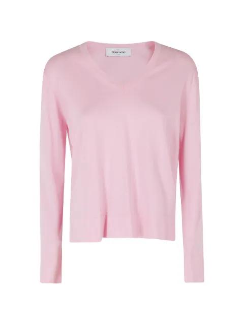 V-neck long-sleeve sweater by GRAN SASSO