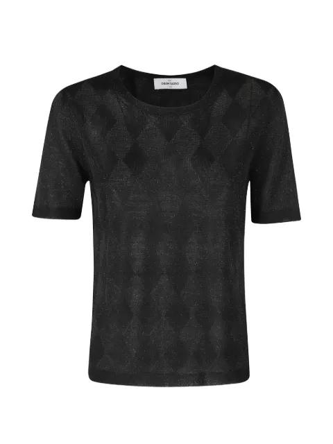 argyle-pattern metallic-effect sweater by GRAN SASSO