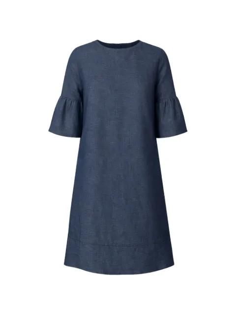 bell-sleeve mini dress by GRAN SASSO