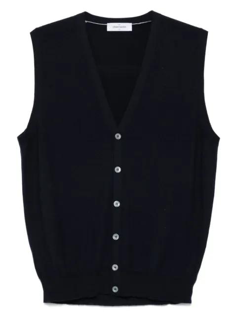 button-front wool cardigan by GRAN SASSO