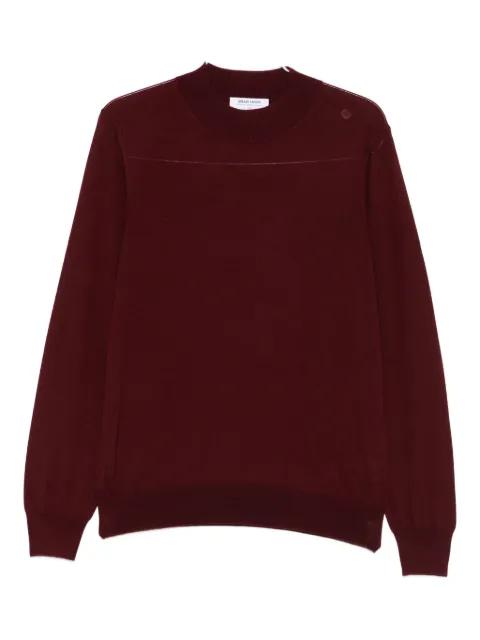 button-shoulder sweater by GRAN SASSO