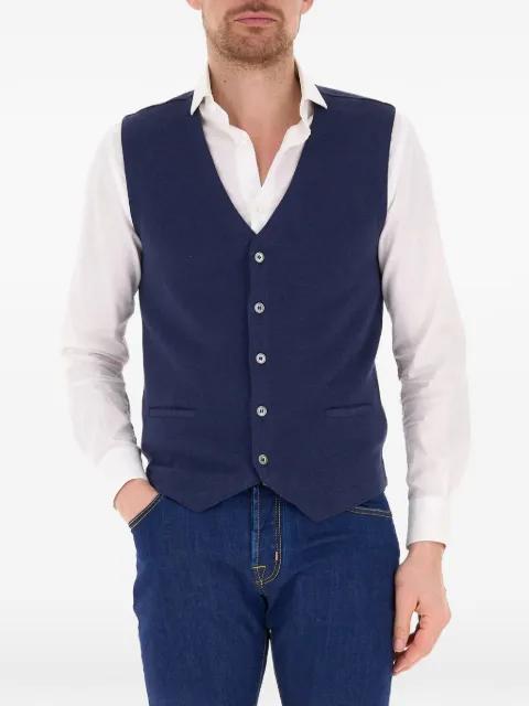 button-up sleeveless waistcoat by GRAN SASSO