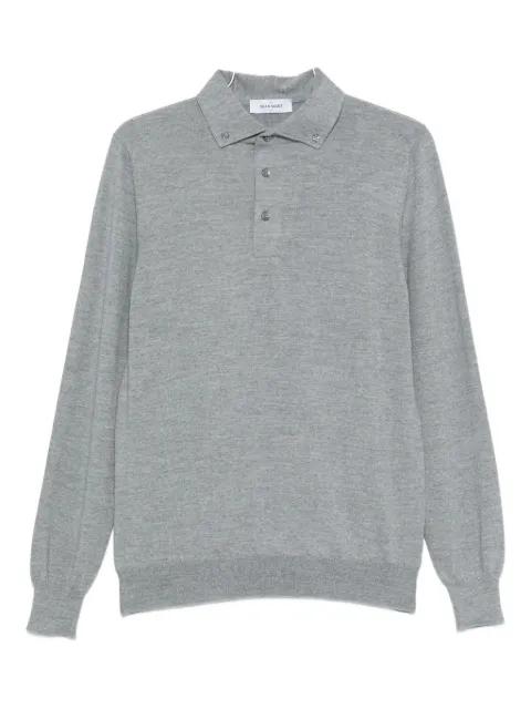 buttoned long-sleeve polo shirt by GRAN SASSO