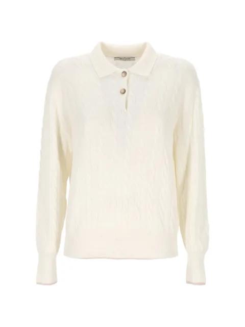 cable-knit polo sweater by GRAN SASSO