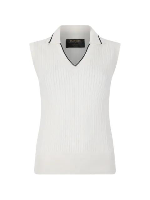 cable-knit sleeveless jumper by GRAN SASSO