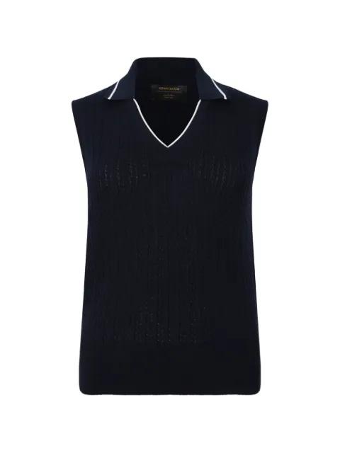 cable-knit sleeveless sweater by GRAN SASSO