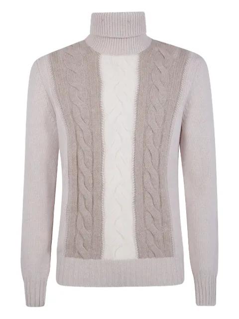 cable-knit turtleneck sweater by GRAN SASSO