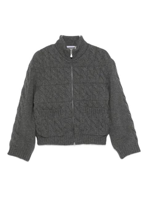 cable-knit zip jacket by GRAN SASSO