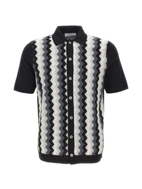 chevron-jacquard shirt by GRAN SASSO