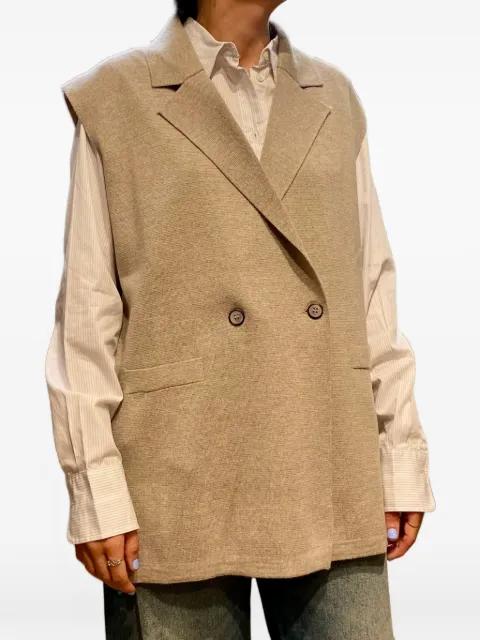 double-breasted knit gilet by GRAN SASSO