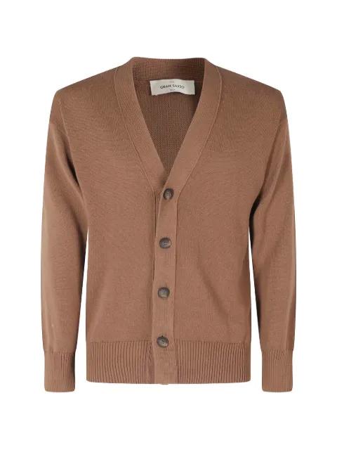 fine-knit button-up cardigan by GRAN SASSO