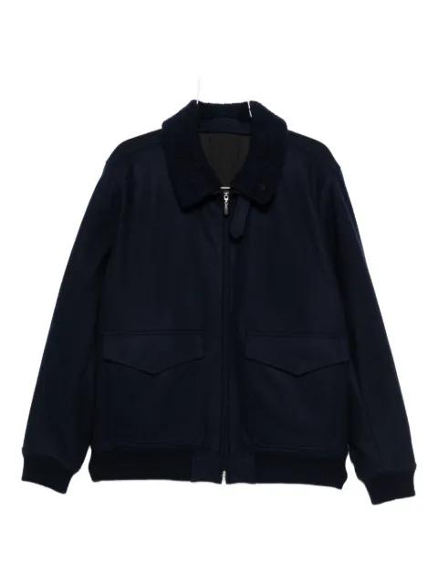 fleece-collared wool jacket by GRAN SASSO