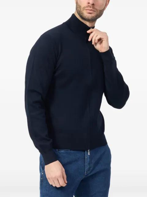 high-neck zip-up cardigan by GRAN SASSO