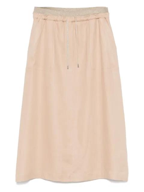 linen midi skirt by GRAN SASSO