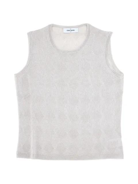 patterned-jacquard tank top by GRAN SASSO