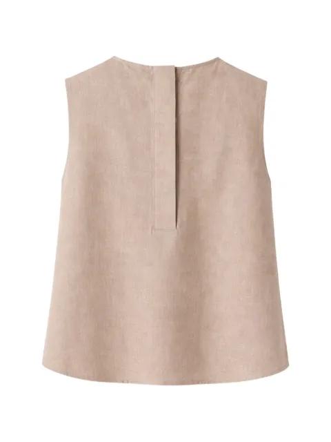 pleat sleeveless top by GRAN SASSO