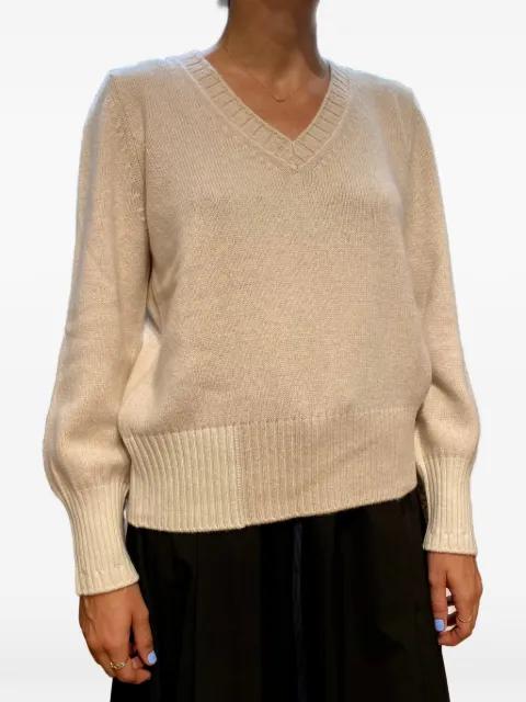 ribbed-trim V-neck sweater by GRAN SASSO