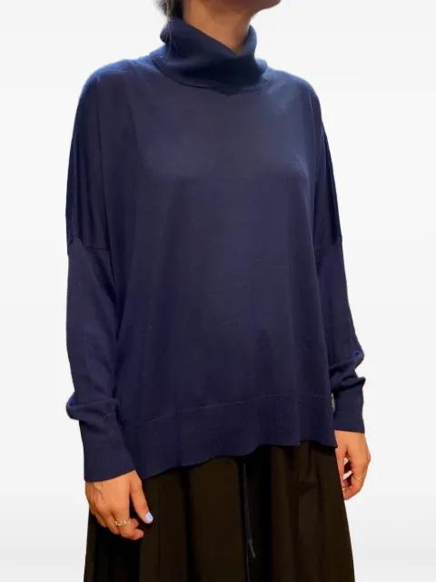 roll neck drop-shoulder sweater by GRAN SASSO