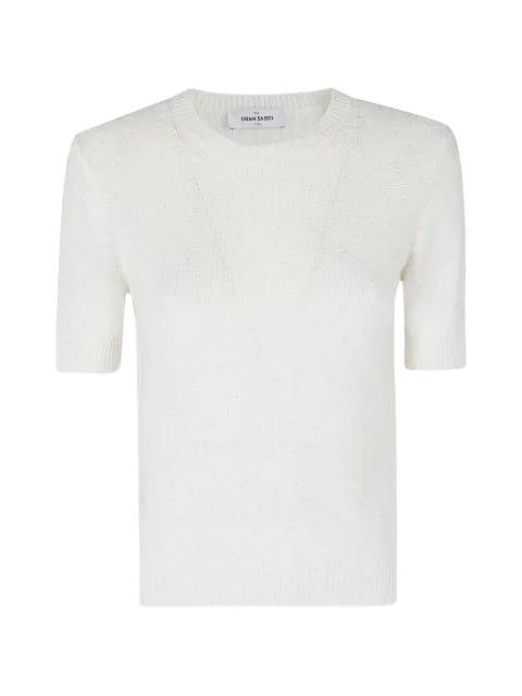 sequin-embellished short-sleeve T-shirt by GRAN SASSO