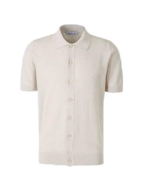 short-sleeve knitted buttoned shirt by GRAN SASSO