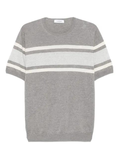stripe-detail T-shirt by GRAN SASSO