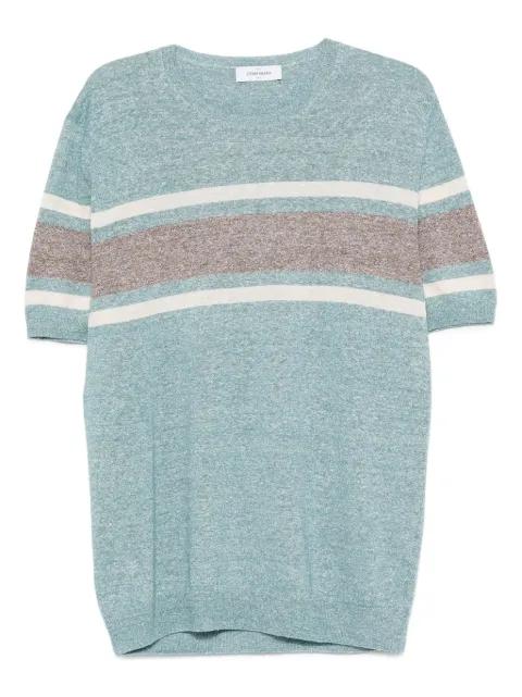 stripe short-sleeve top by GRAN SASSO