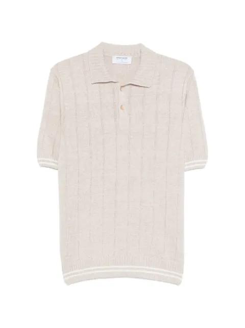 striped-detail polo shirt by GRAN SASSO