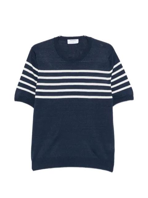 striped short-sleeve sweater by GRAN SASSO