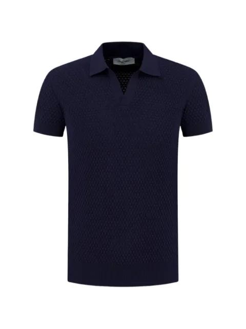 textured-knit polo shirt by GRAN SASSO