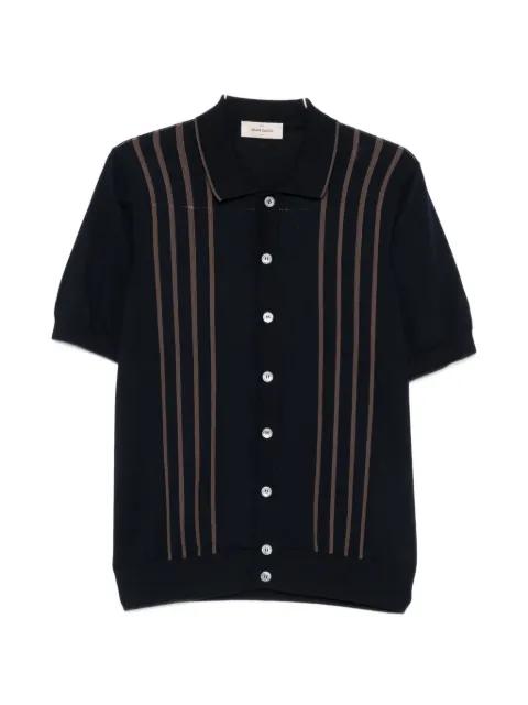 vertical-stripe short-sleeve shirt by GRAN SASSO