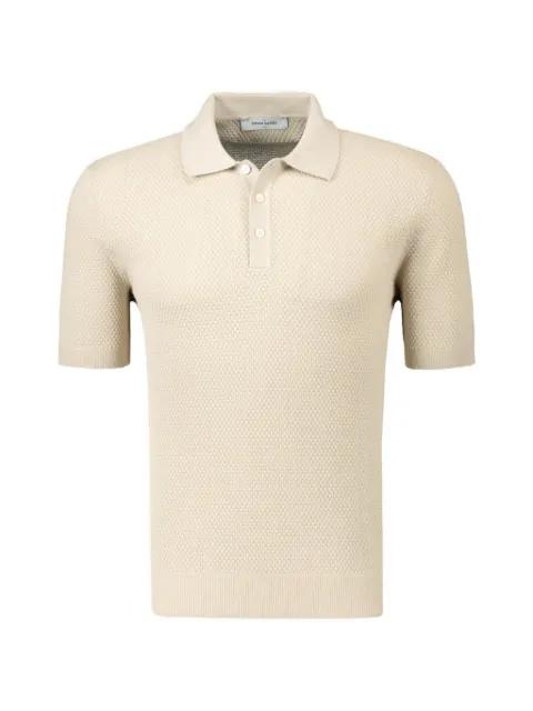 waffle-knit polo shirt by GRAN SASSO