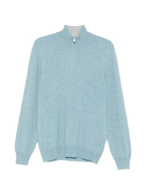 zip-fastening long-sleeve sweater by GRAN SASSO