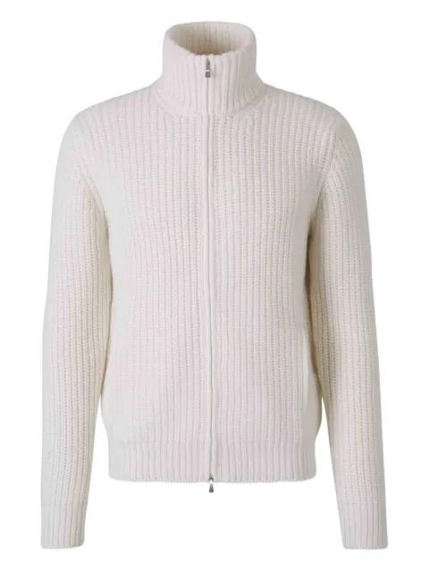 zip-fastening ribbed cardigan by GRAN SASSO